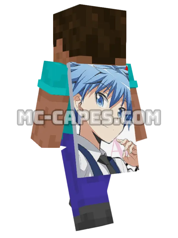 Nagisa Shiota Minecraft cape worn on a player, seen from behind