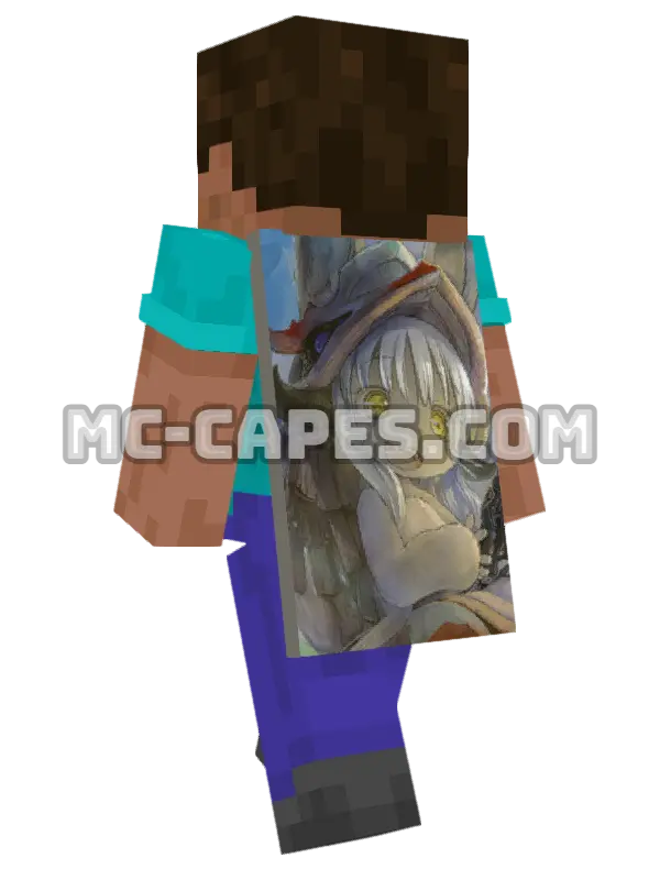 Nanachi Minecraft cape worn on a player, seen from behind