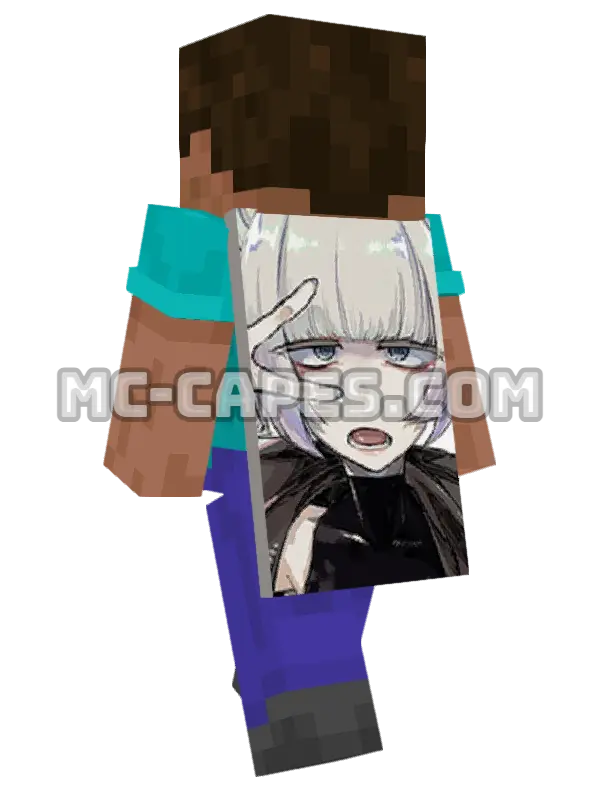 Nazuna Nanakusa Minecraft cape worn on a player, seen from behind