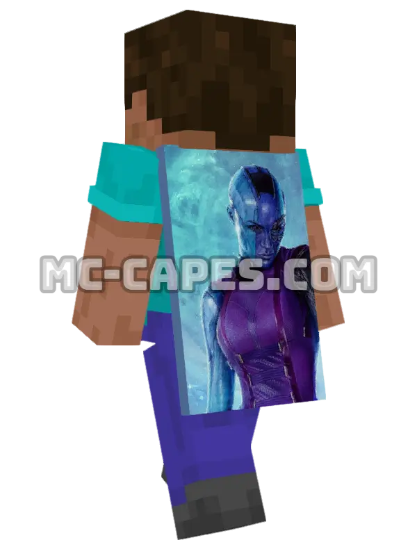 Nebula Minecraft cape worn on a player, seen from behind