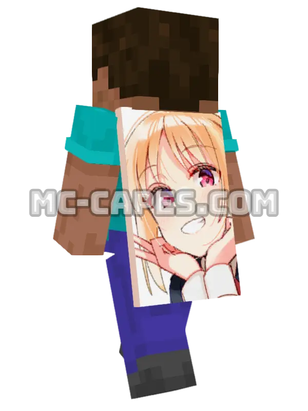 Nijika Ijichi Minecraft cape worn on a player, seen from behind