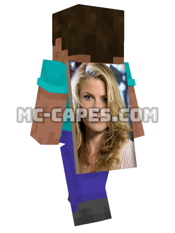 Niki Sanders Minecraft cape worn on a player, seen from behind