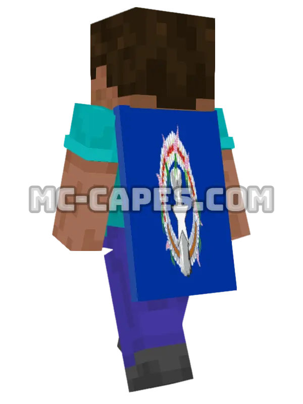 Northern Mariana Islands Flag Minecraft cape worn on a player, seen from behind