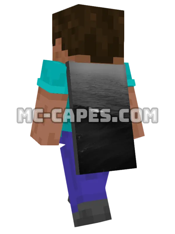 Ocean Wave Minecraft cape worn on a player, seen from behind