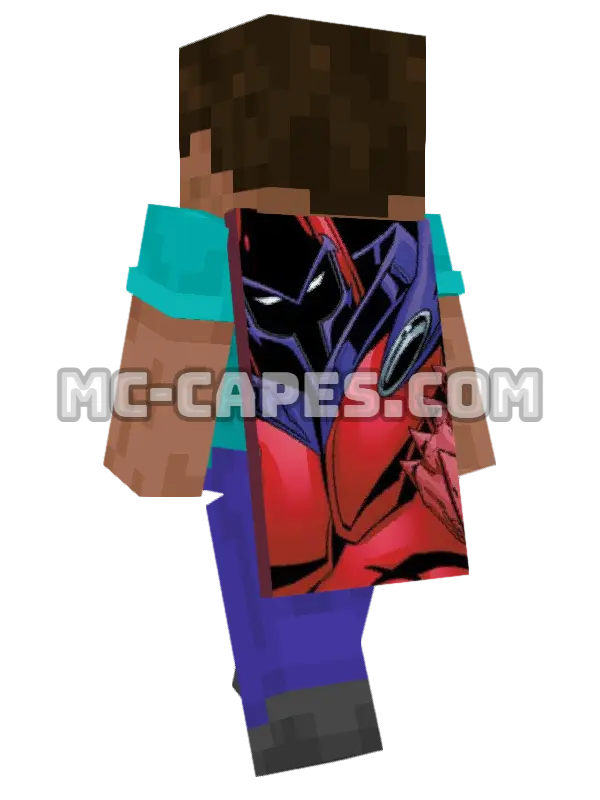 Onslaught Minecraft cape worn on a player, seen from behind