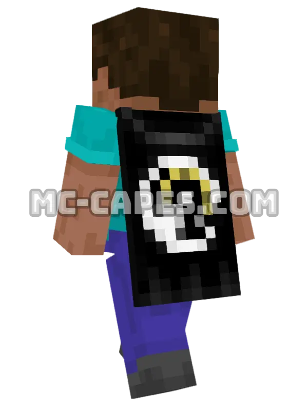 Oxeye Minecraft cape worn on a player, seen from behind