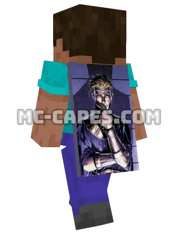 Ozymandias Minecraft cape worn on a player, seen from behind