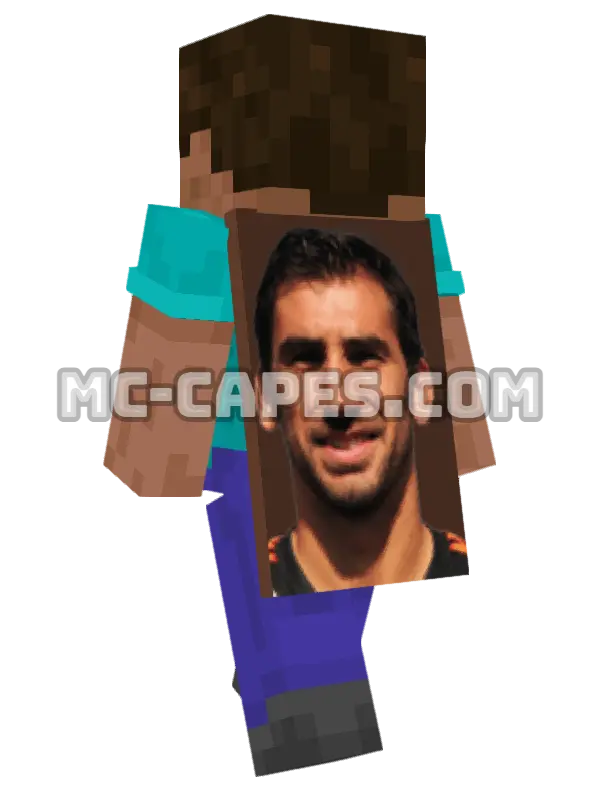 Pedri Minecraft cape worn on a player, seen from behind