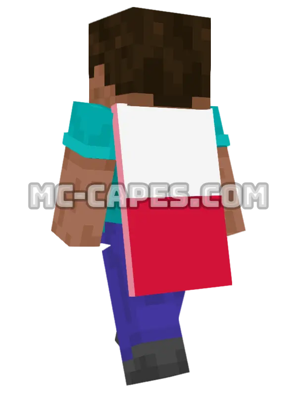 Poland Flag Minecraft cape worn on a player, seen from behind