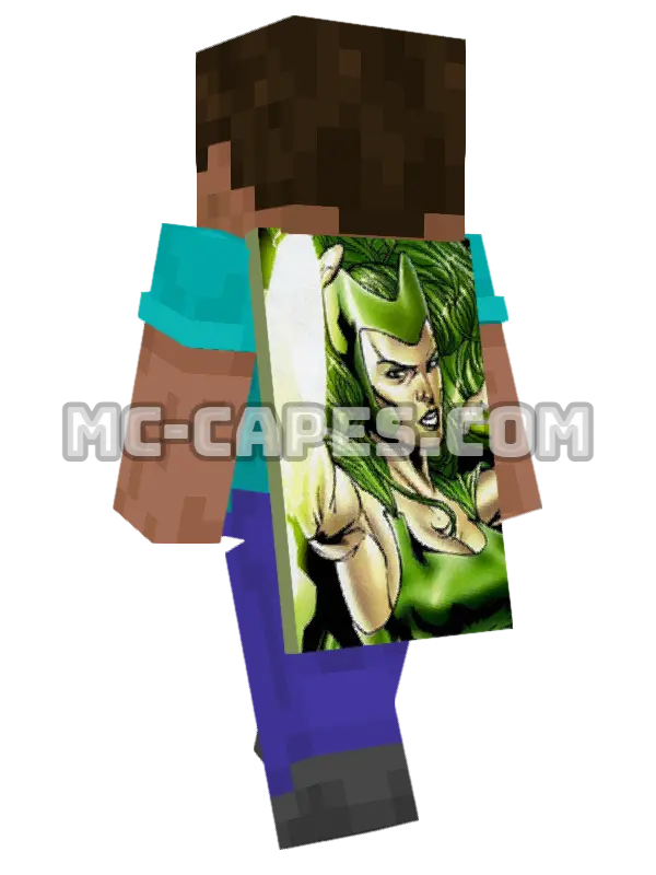 Polaris Minecraft cape worn on a player, seen from behind
