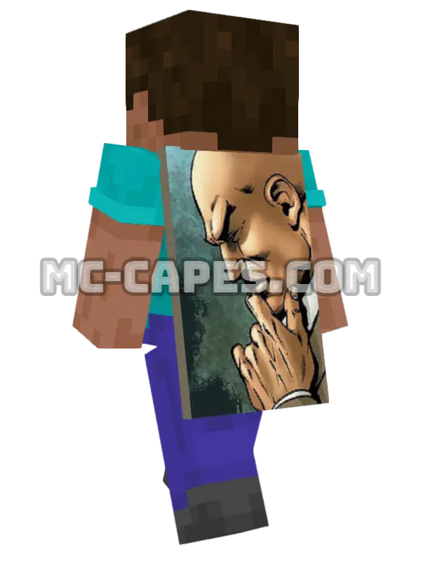 Professor X Minecraft cape worn on a player, seen from behind