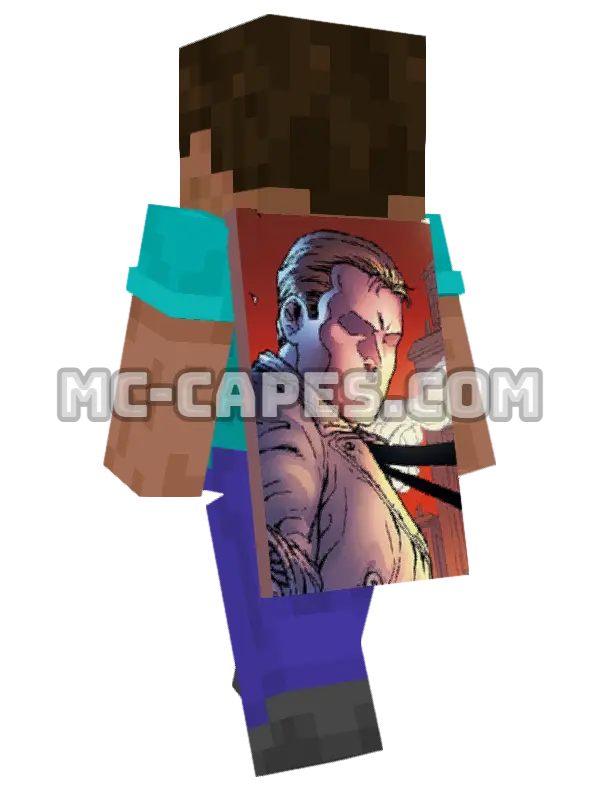 Question Minecraft cape worn on a player, seen from behind