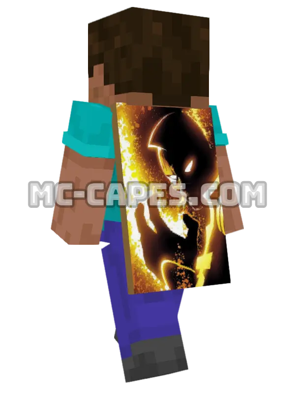 Ray Minecraft cape worn on a player, seen from behind