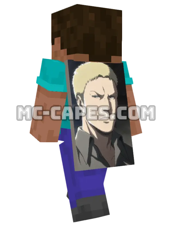 Reiner Braun Minecraft cape worn on a player, seen from behind