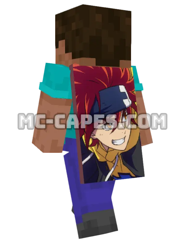Reki Kyan Minecraft cape worn on a player, seen from behind