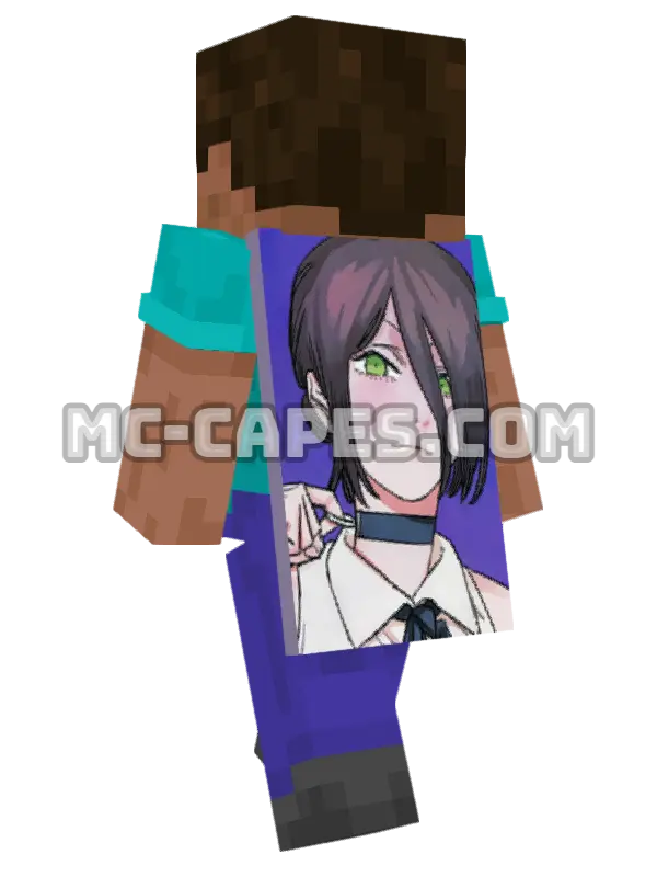 Reze Minecraft cape worn on a player, seen from behind