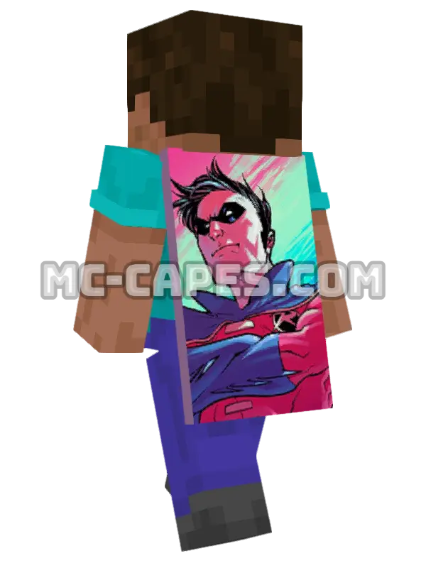 Robin III Minecraft cape worn on a player, seen from behind
