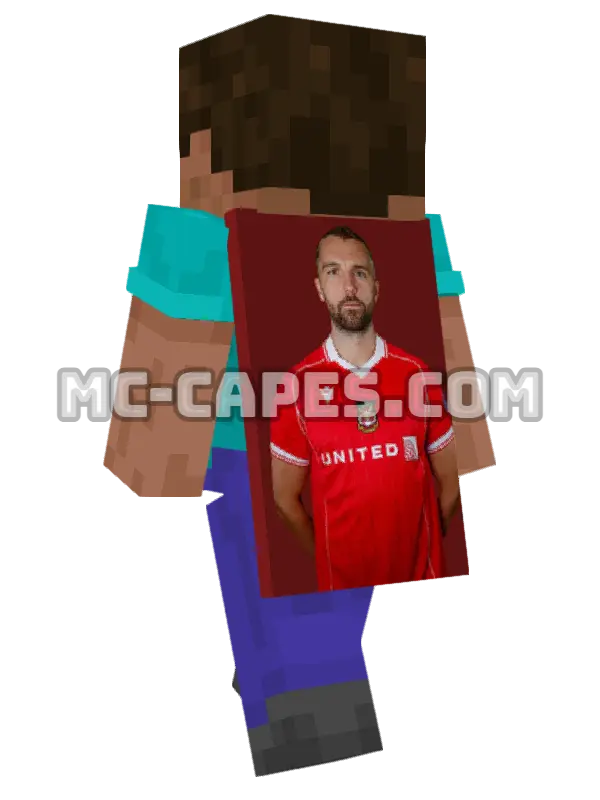 Rodri Minecraft cape worn on a player, seen from behind
