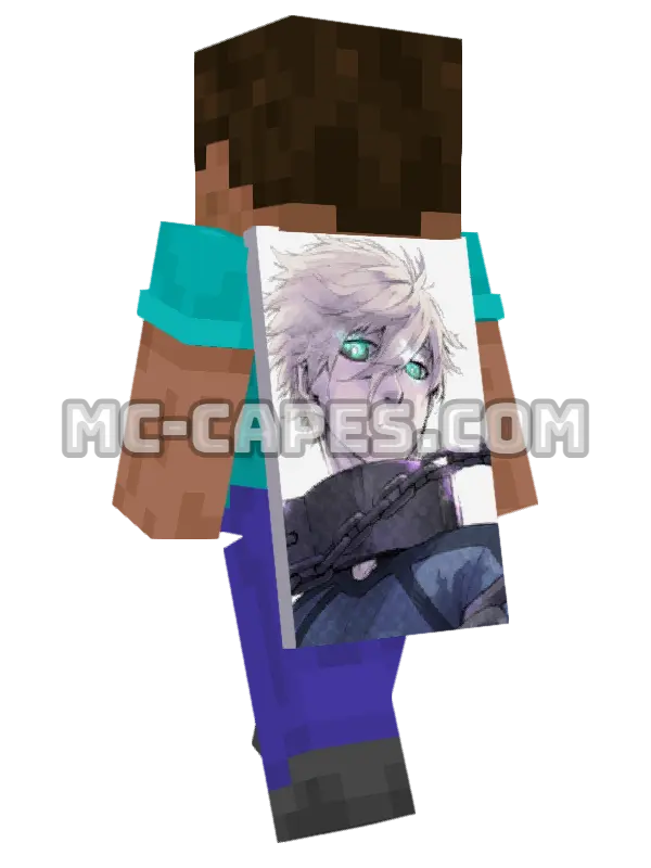 Seishirou Nagi Minecraft cape worn on a player, seen from behind
