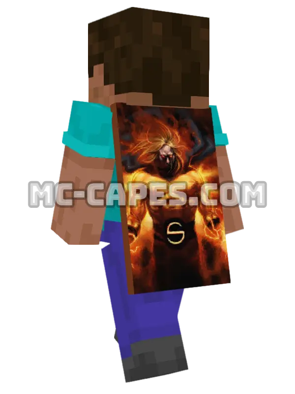 Sentry Minecraft cape worn on a player, seen from behind