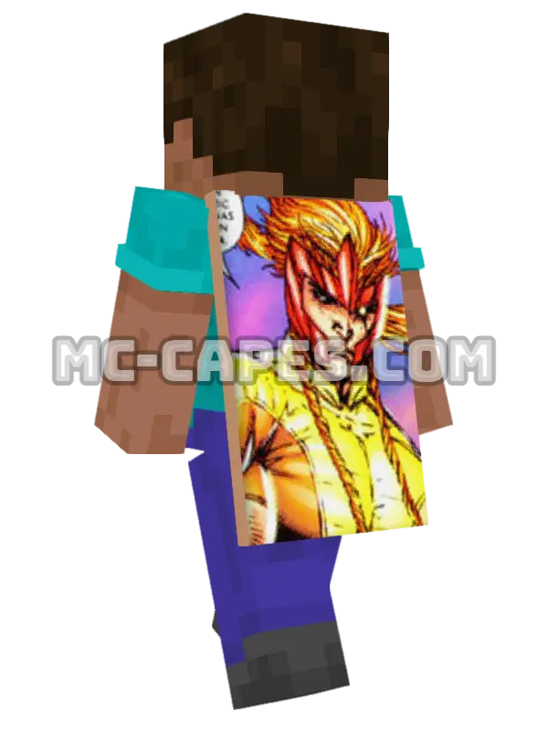 Shatterstar Minecraft cape worn on a player, seen from behind