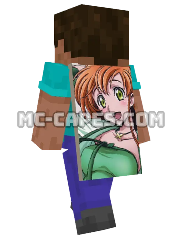 Shirley Fenette Minecraft cape worn on a player, seen from behind
