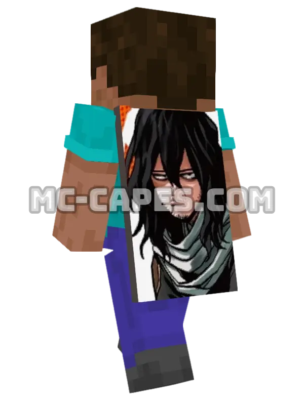 Shouta Aizawa Minecraft cape worn on a player, seen from behind