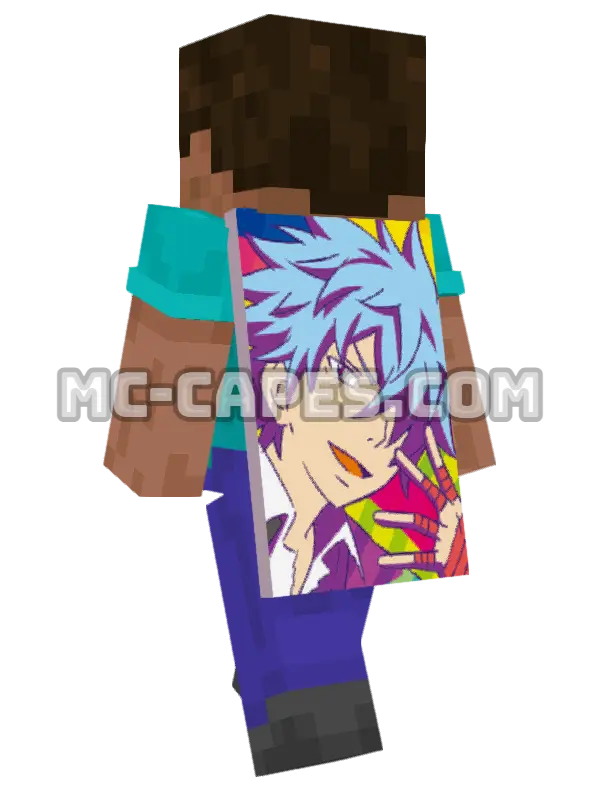 Shun Kaidou Minecraft cape worn on a player, seen from behind