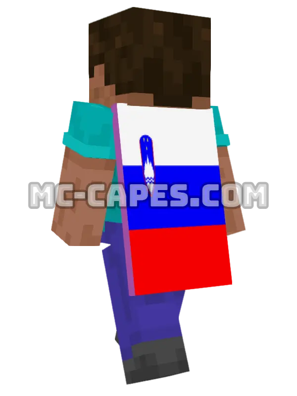Slovenia Flag Minecraft cape worn on a player, seen from behind