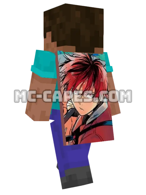 Stark Minecraft cape worn on a player, seen from behind