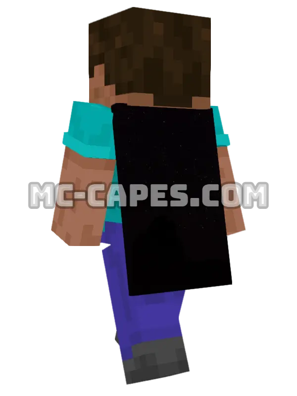 Starry Mountain Minecraft cape worn on a player, seen from behind