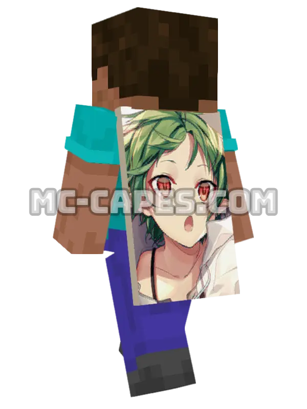 Sylphiette Minecraft cape worn on a player, seen from behind