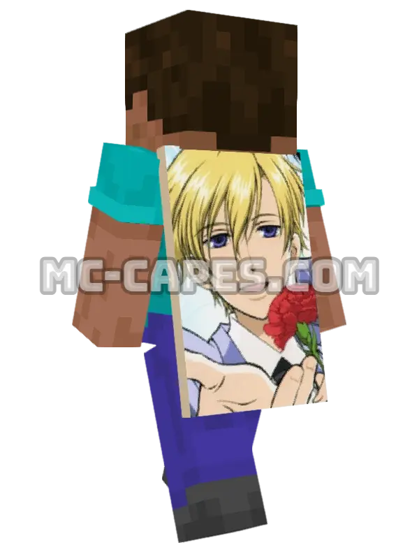 Tamaki Suou Minecraft cape worn on a player, seen from behind