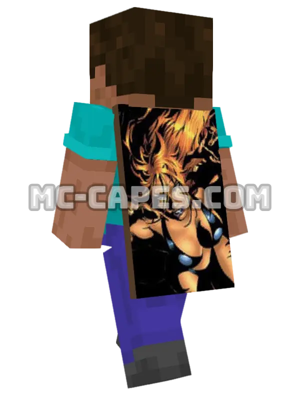Tigra Minecraft cape worn on a player, seen from behind