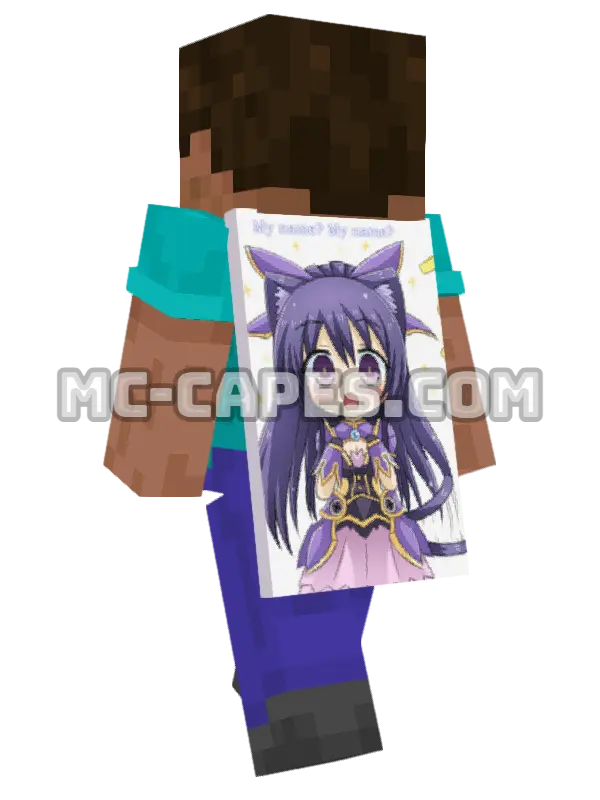 Tohka Armor Minecraft cape worn on a player, seen from behind