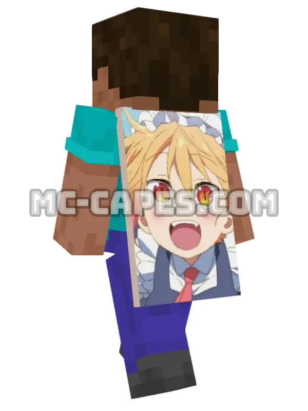 Tohru Minecraft cape worn on a player, seen from behind