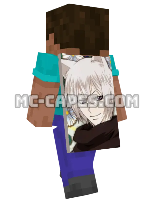 Tomoe Minecraft cape worn on a player, seen from behind