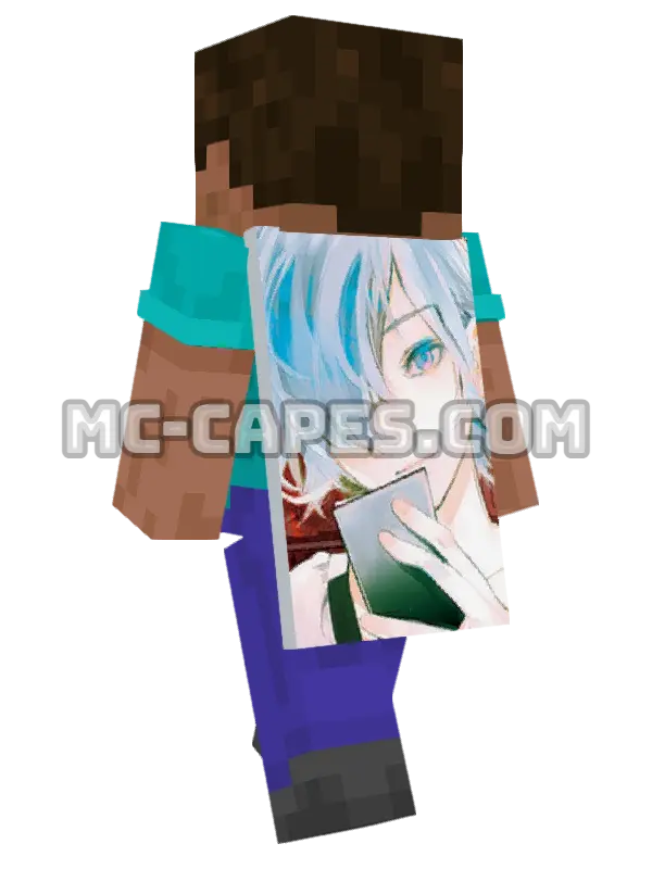 Touka Kirishima Minecraft cape worn on a player, seen from behind