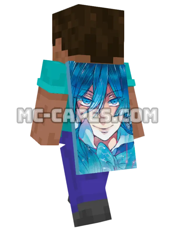 Vanitas Minecraft cape worn on a player, seen from behind