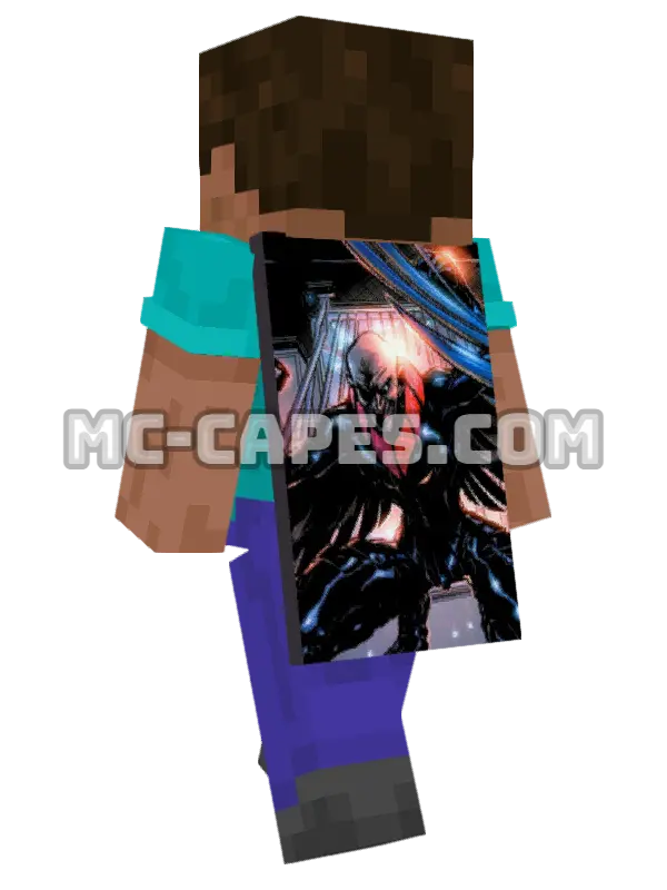 Vulture Minecraft cape worn on a player, seen from behind
