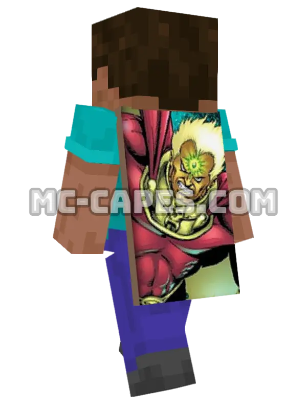 Warlock Minecraft cape worn on a player, seen from behind