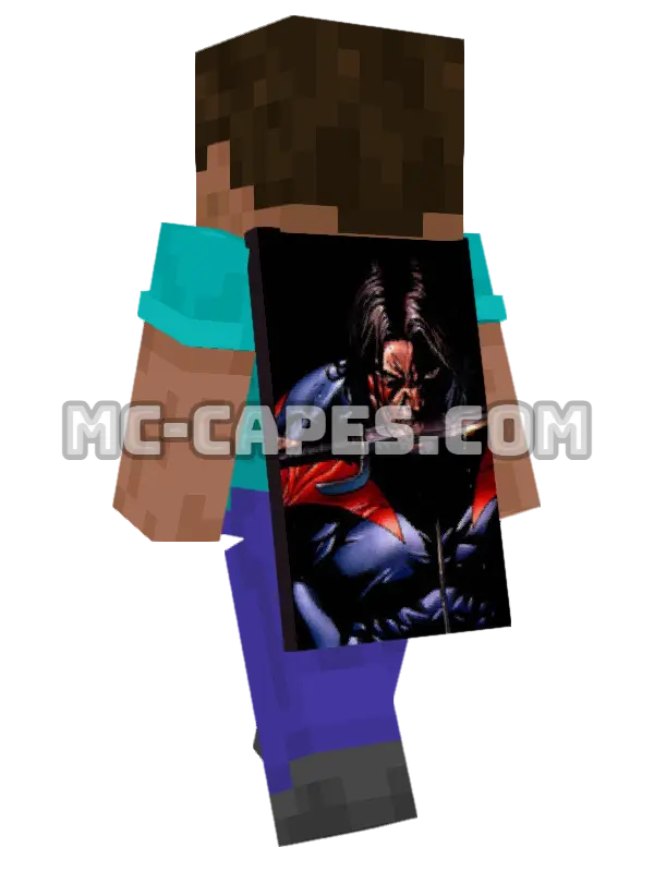 Warpath Minecraft cape worn on a player, seen from behind