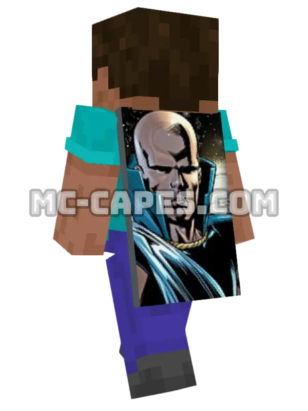 Watcher Minecraft cape worn on a player, seen from behind