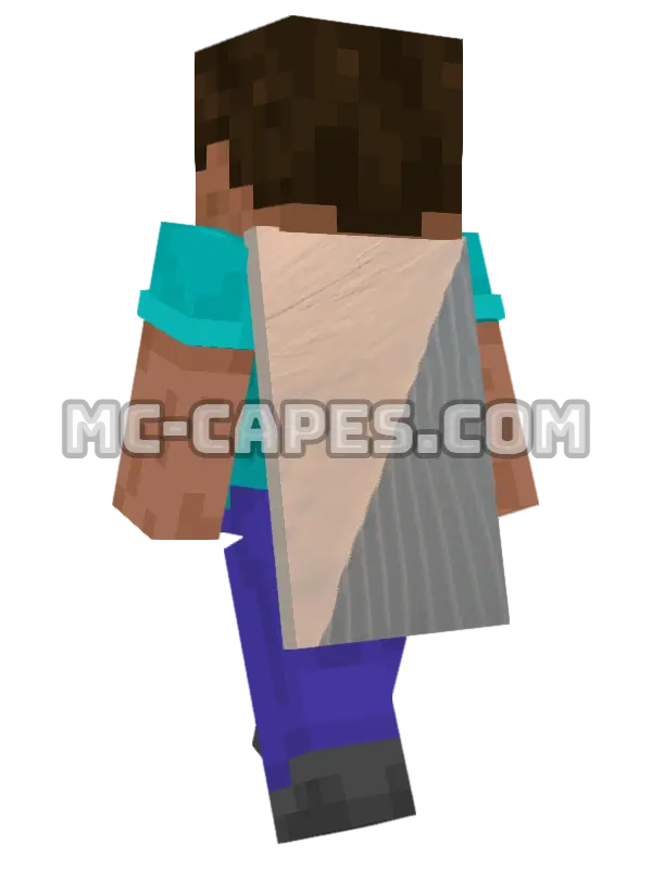 Wavy Sand Minecraft cape worn on a player, seen from behind