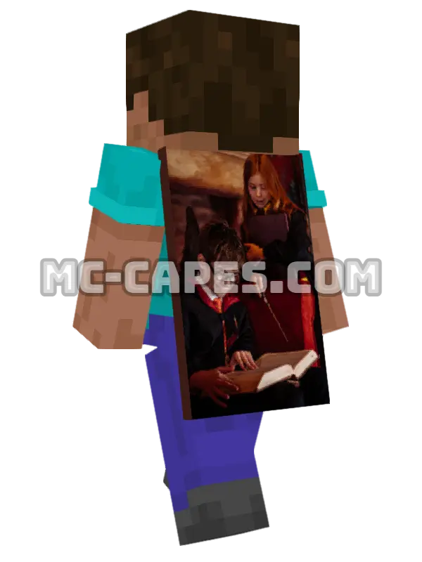 Wizard Costumes Minecraft cape worn on a player, seen from behind