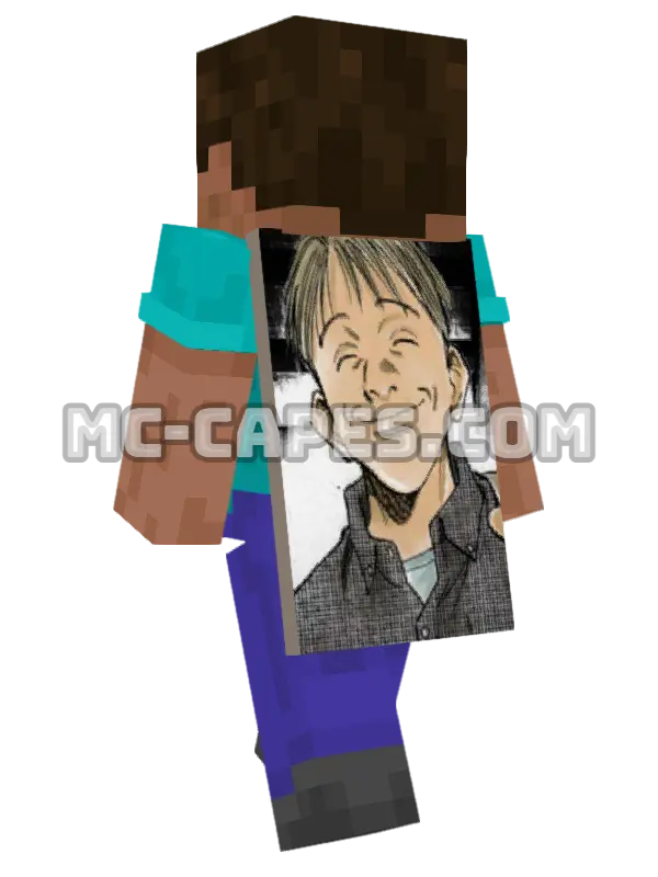 Wolfgang Grimmer Minecraft cape worn on a player, seen from behind