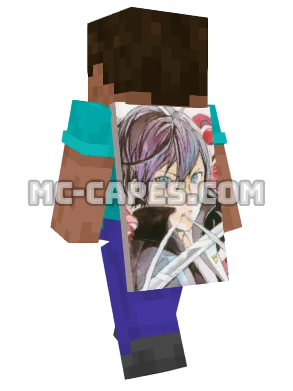 Yato Minecraft cape worn on a player, seen from behind