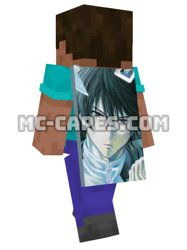 Yuuichi Katagiri Minecraft cape worn on a player, seen from behind